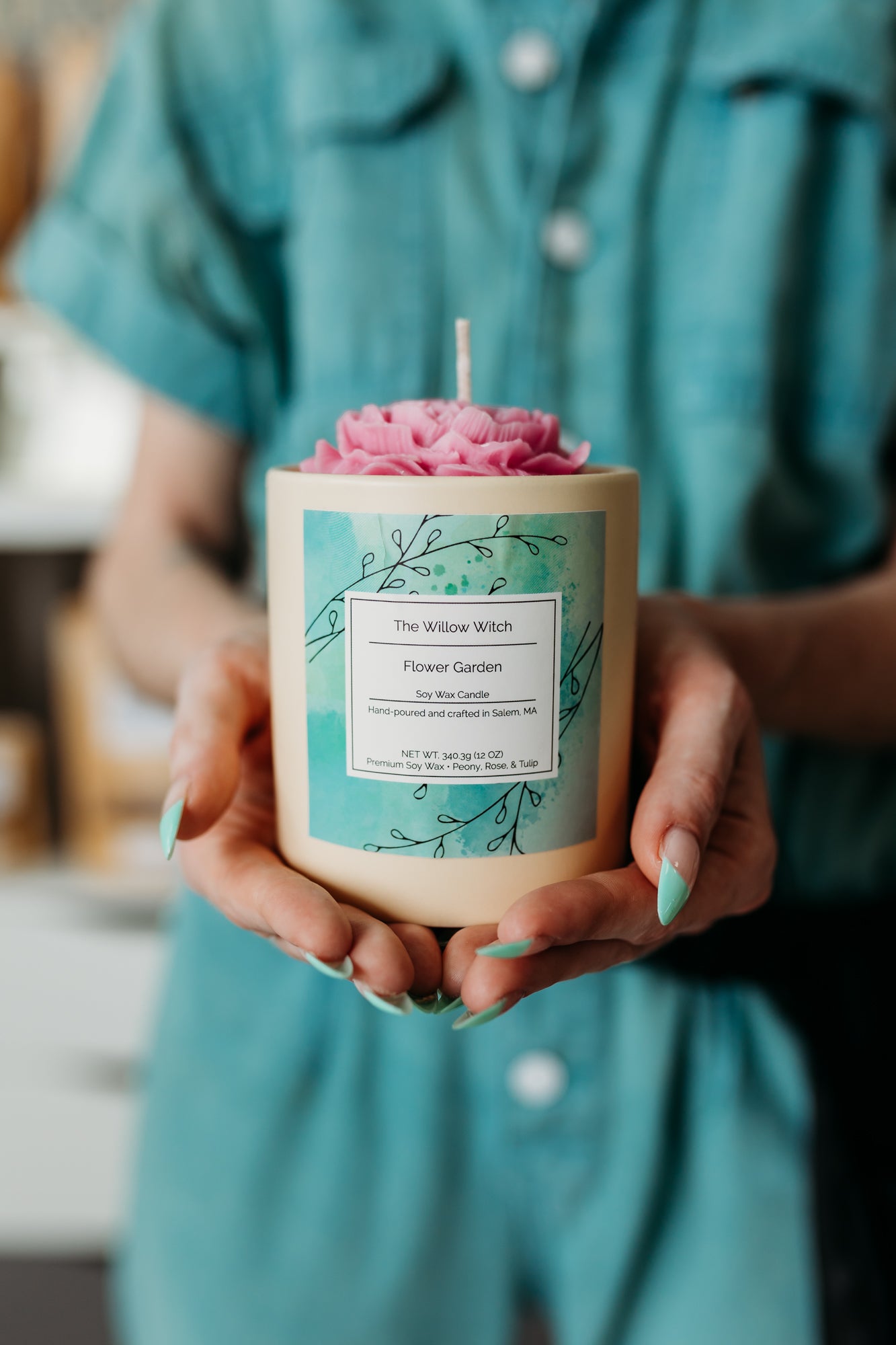 Flower Garden Tumbler Candle